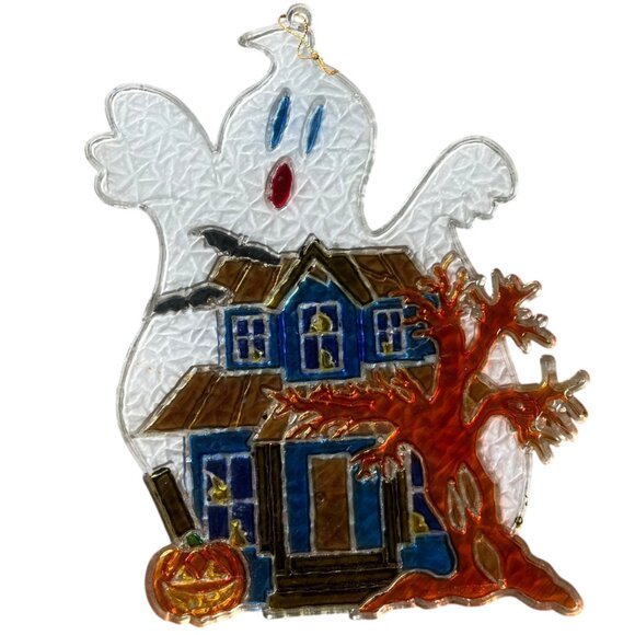 Vintage New Design Inc. Halloween Sun Catcher Ghost Haunted Mansion Window Decor - Picture 3 of 5